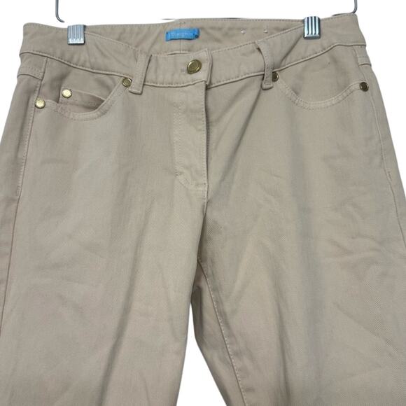 J. McLaughlin Light Tan Skinny Stretch Jeans Women's Size 2 Low Rise Ankle - Picture 2 of 6